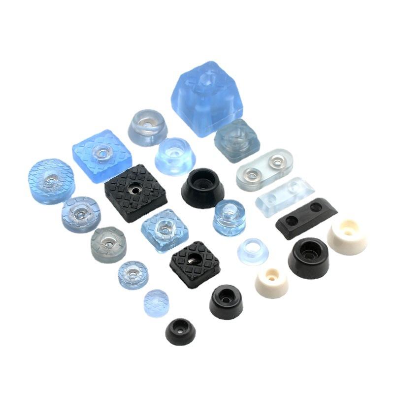 home furniture silicon floor mat transparent rubber pad moisture-proof anti-wear furniture spike feet square transparent foot mat