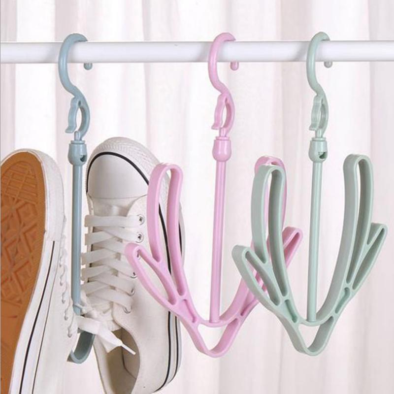 t windproof double hook balcony shoe rack multifunctional hanging shoe hanger shoe rack hook shoe rack drying rack