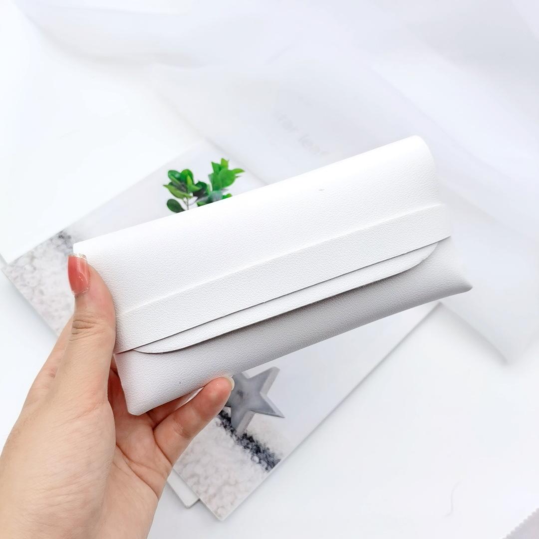 leather glasses frame bag ins simple fashion sunglasses box artistic vintage sunglasses storage bag anti-pressure