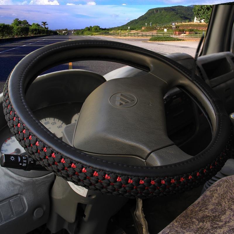 leather soft ice silk universal truck bus old santana car steering wheel cover car steering wheel cover