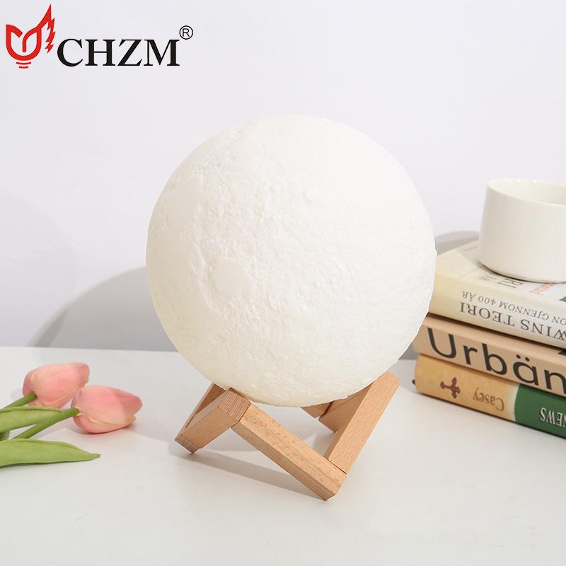 3d moon light led printing light star sky ball small night lamp creative gift table lamp 7-color gradient pat light changing
