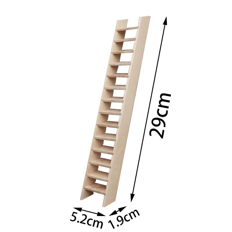 1:12 dollhouse dollhouse mini furniture miniature furniture model decoration pocket ladder retro ladder