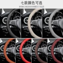 wholesale new four seasons universal car steering wheel cover leather steering wheel cover cowhide korean style hand car steering wheel cover