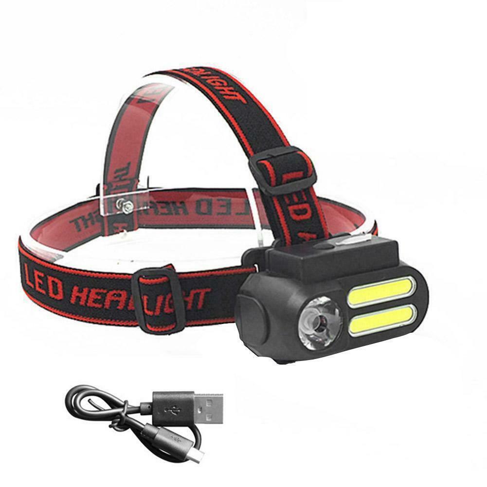 Multi-Function Rechargeable Headlamp USB Interface Cob Outdoor Emergency Head-Mounted Torch Camping Fishing Bicycle Head Lamp