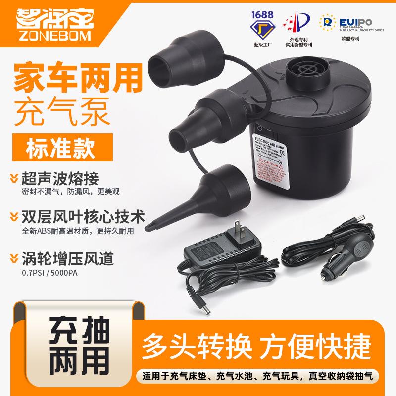 Electric Air Pump Household Motor Pump Outdoor Car Spot Factory Wholesale Inflatable Electric Pump 110