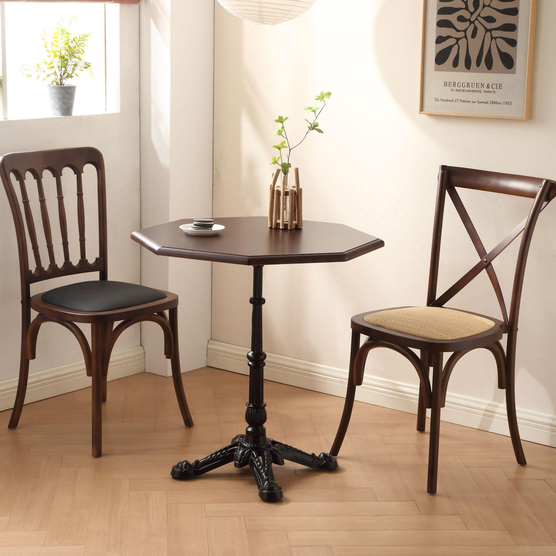 coffee shop dining table solid wood american retro theme western restaurant furniture milk tea shop internet celebrity dessert baking shop table