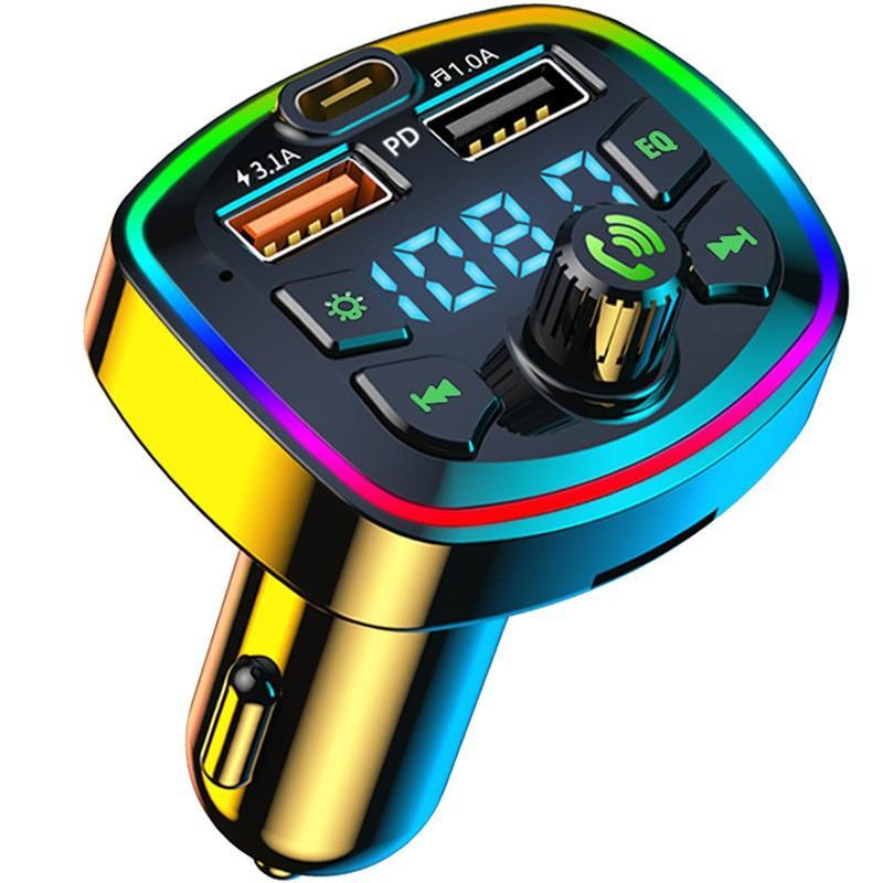 Car USB Charger Voltage Hands-Free Car Bluetooth Colored Box Suite Charger