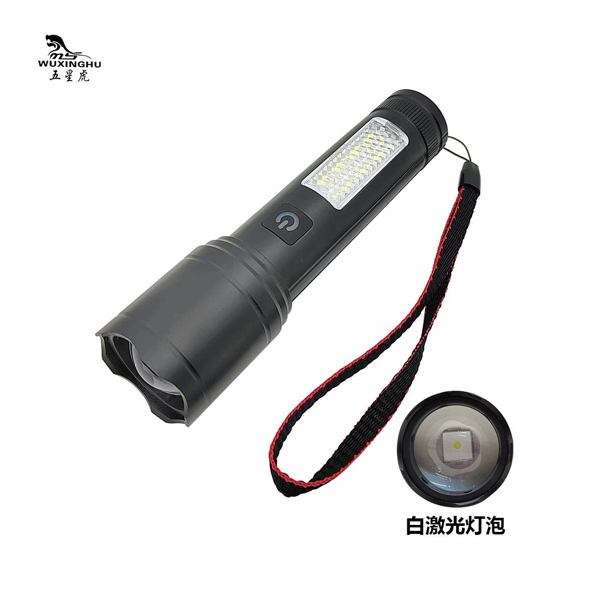 outdoor lighting white laser aluminum alloy torch type-c charging with output mountaineering camping flashlight