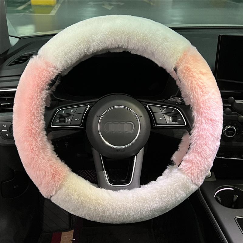 Plush Car Steering Wheel Cover Winter Warm Anti-Freezing Car Steering Wheel Set Fashion Steering Wheel Cover Wholesale