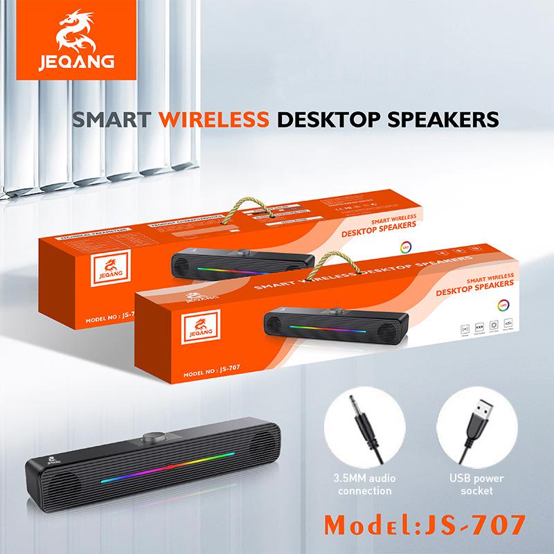 Js-707 Computer Speaker Long Speaker Subwoofer Laptop Multimedia Bluetooth Audio