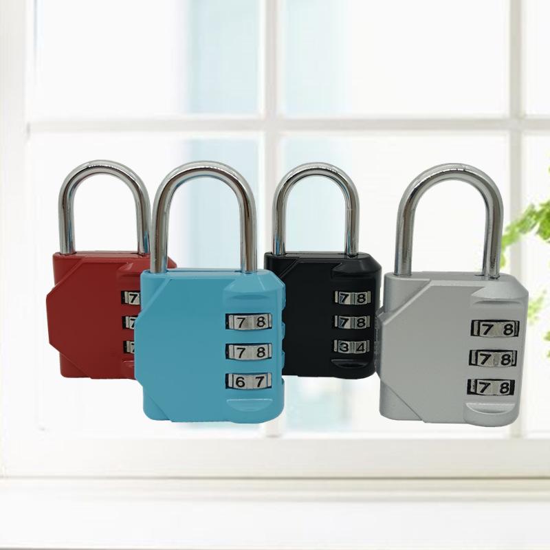 factory direct sales 313 small 3-word wheel bull head lock luggage padlock car wardrobe digital password lock suitcase lock