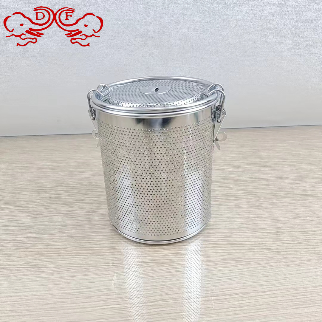 DF68823 perforated stainless steel brine cage Brine basket Soup mixing kit Strainer Spices aniseed Pot DF TRADINGHOUSE