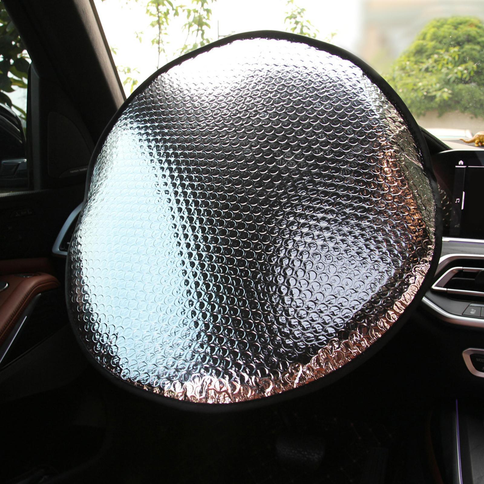 Sun Cover Car Steering Wheel Cover Steering Wheel Cover Visor Bubble Sun Gear Sunshade Aluminium Film for Blocking Sunshine