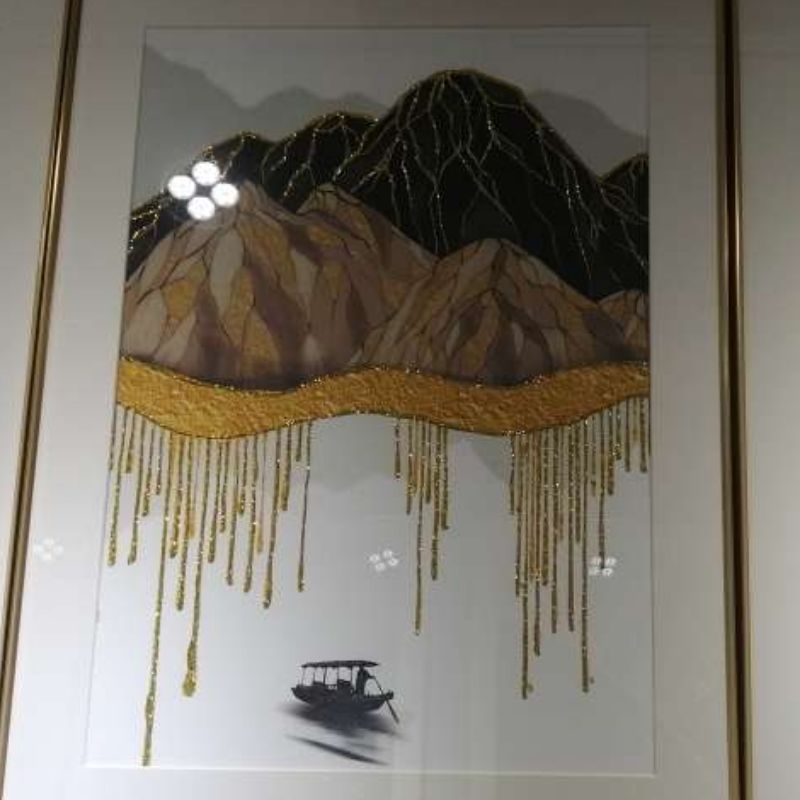 装饰画/沙发装饰画/蝴蝶标本/玄关画/沙发装饰画羽毛画细节图