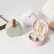 round jewelry box ornament ear stud earring bracelet necklace ring barrettes gold and silver jewelry mini jewelry box