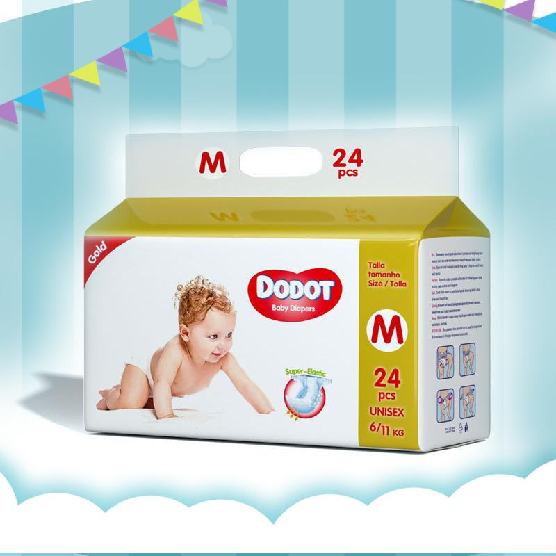 export baby diapers wood pulp polymer structure s/m/l/xl size 4 dodot brand