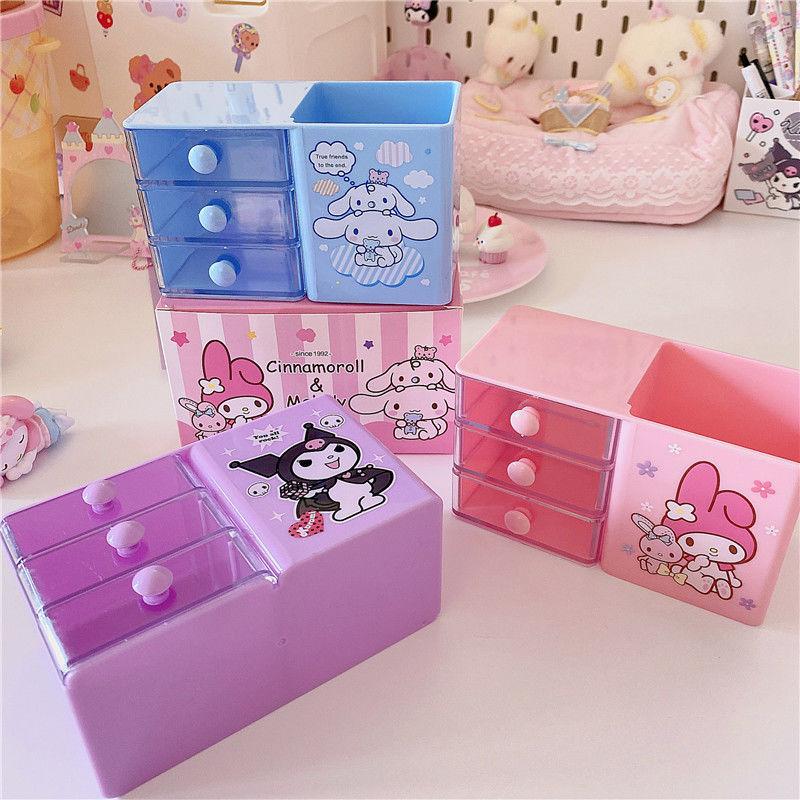 solid color drawer storage box desktop mini jewelry box double layer finishing box color office small drawer