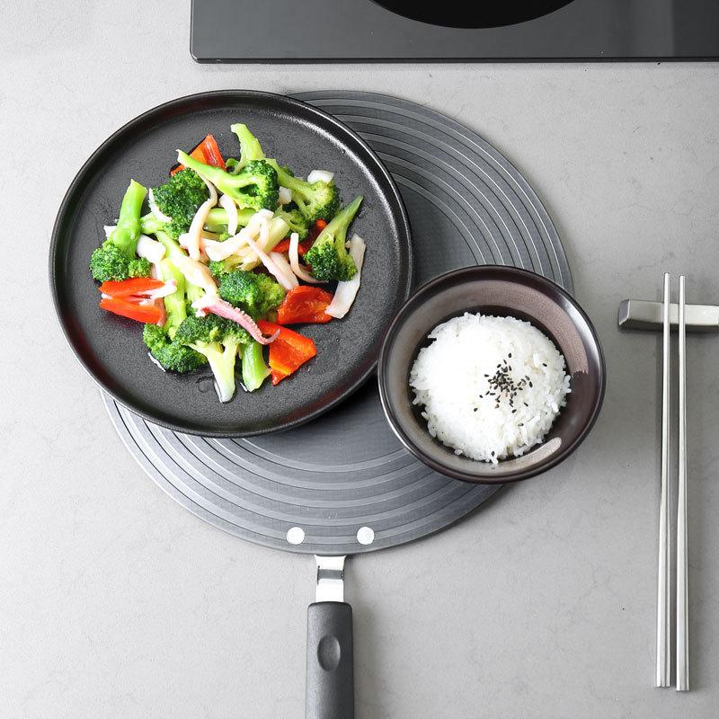 9wor household kitchen gas stove heat transfer plate anti-burning black gas stove heat conduction plate thawing heat conduction plate induction cooker guide full figure