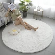 11v4 wholesale imitation rabbit fur round carpet ins style light luxury thickened living room coffee table carpet plush dresser bedroom