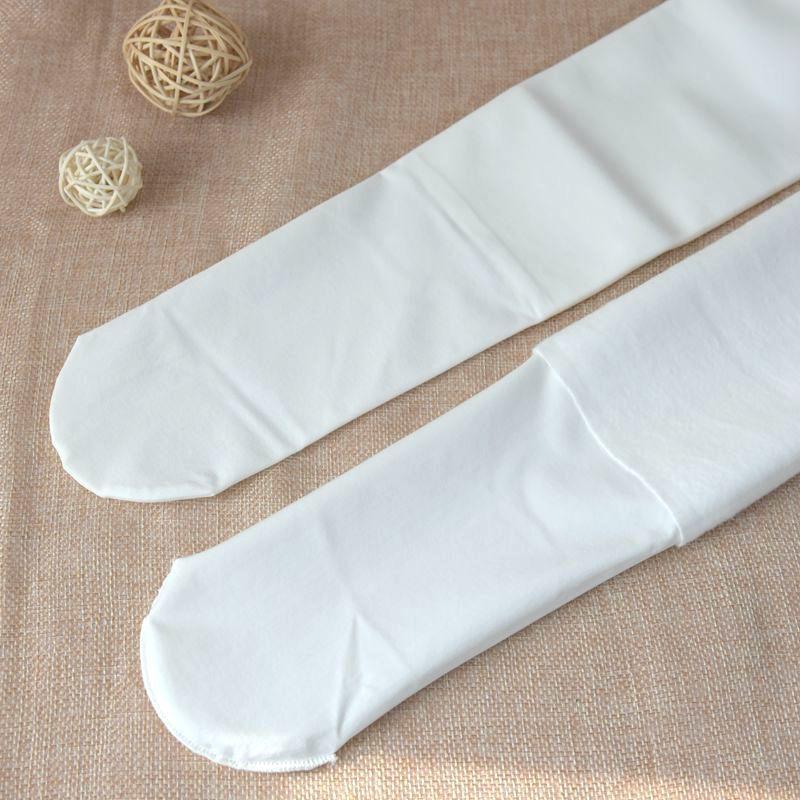 white pantyhose velvet padded plus size autumn and winter big adult student only dance pantyhose micro pressure milk white leggings