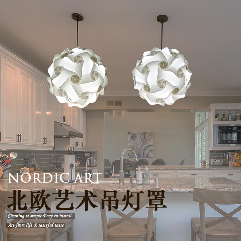 IQ Light Nordic Modern Minimalist Decoration Staircase Dining Room/Living Room Chandelier Lighting DIY Ball Light Pstic mpshade