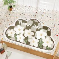 Toilet Floor Mat Bathroom Absorbent Door Mat Doorway Entrance Quick-Drying Foot Mat Toilet Non-Slip Carpet Toilet Mat