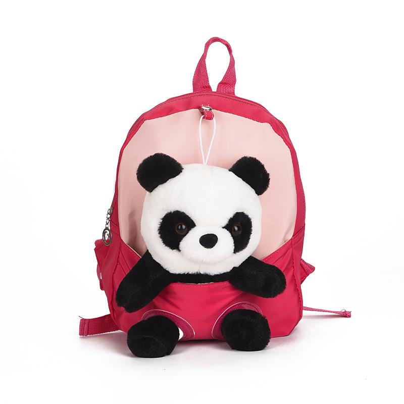 new children's backpack cartoon cute panda doll backpack kindergarten backpack lightweight kids shoulder bag wholesale