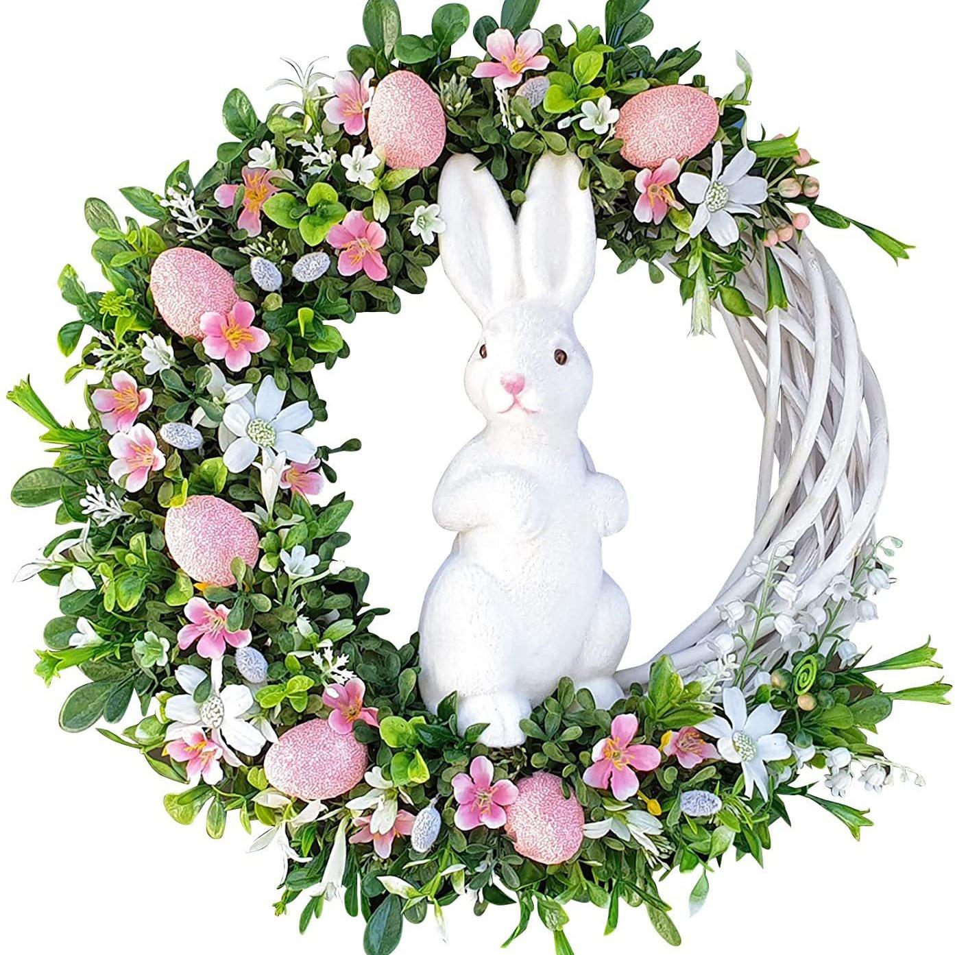 cross-border new product 2024 easter rabbit garland decoration easter garland family decoration props gift decoration