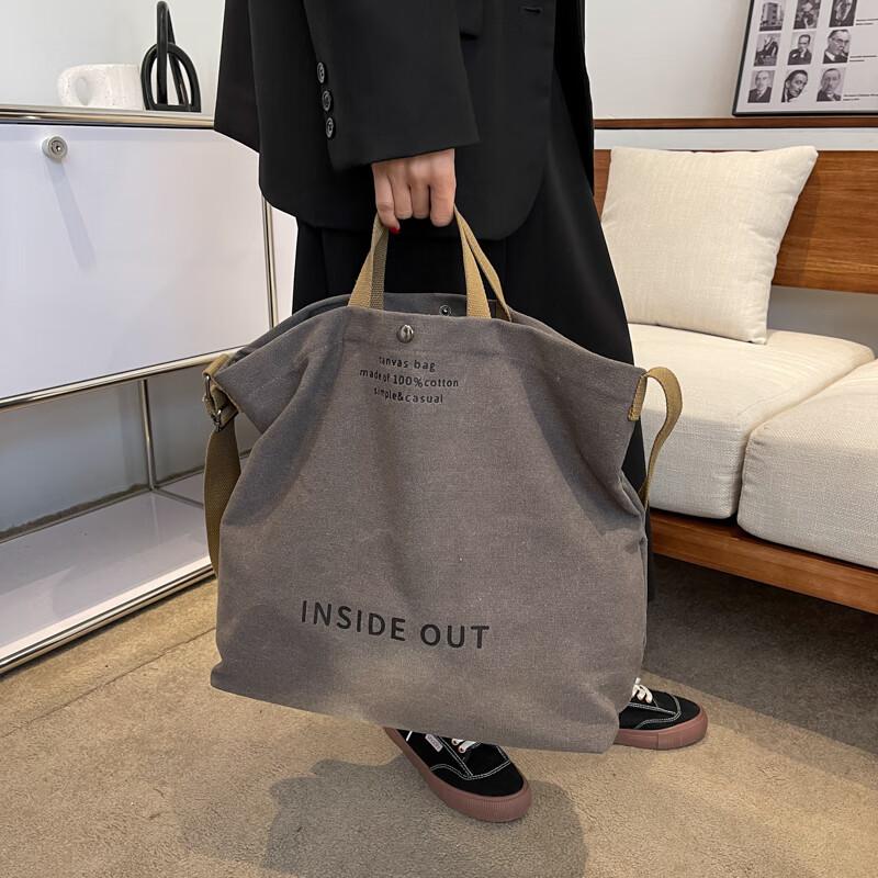 crossbody big bag female large capacity tote popular 2023 new hand bag student summer versatile canvas bag