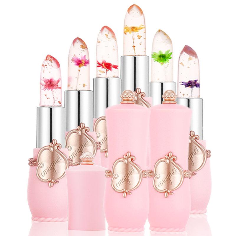 transparent moisturizing jelly color changing cross-border lipstick temperature changing flower lipstick lip balm wholesale