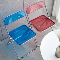 fashion ins stool internet celebrity cosmetic chair photography chair women's clothing store folding chair acrylic dining chair transparent chair