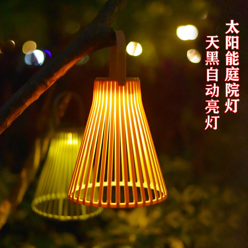outdoor solar garden lamp villa lamps household rattan hanging lights balcony outdoor decoration atmosphere projection lamp