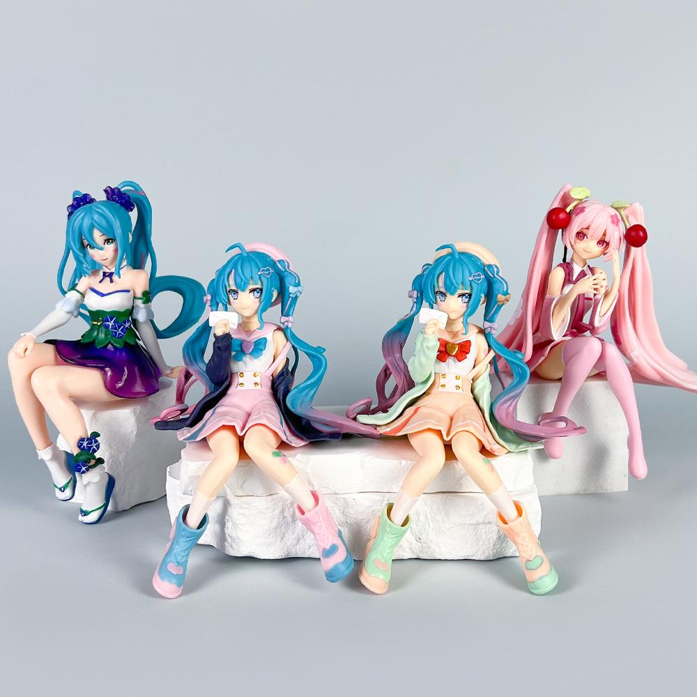 Hatsune Miku Hand-Made Sailor Suit Hatsune Two-Dimensional Beauty Decoration Prize Figure Model Sitting Pressure Instant Noodle Doll
