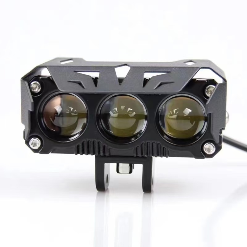 Motorcycle LED spotlights, yellow and white spotlights, lens lights, 3-bead spotlights Specification drawing