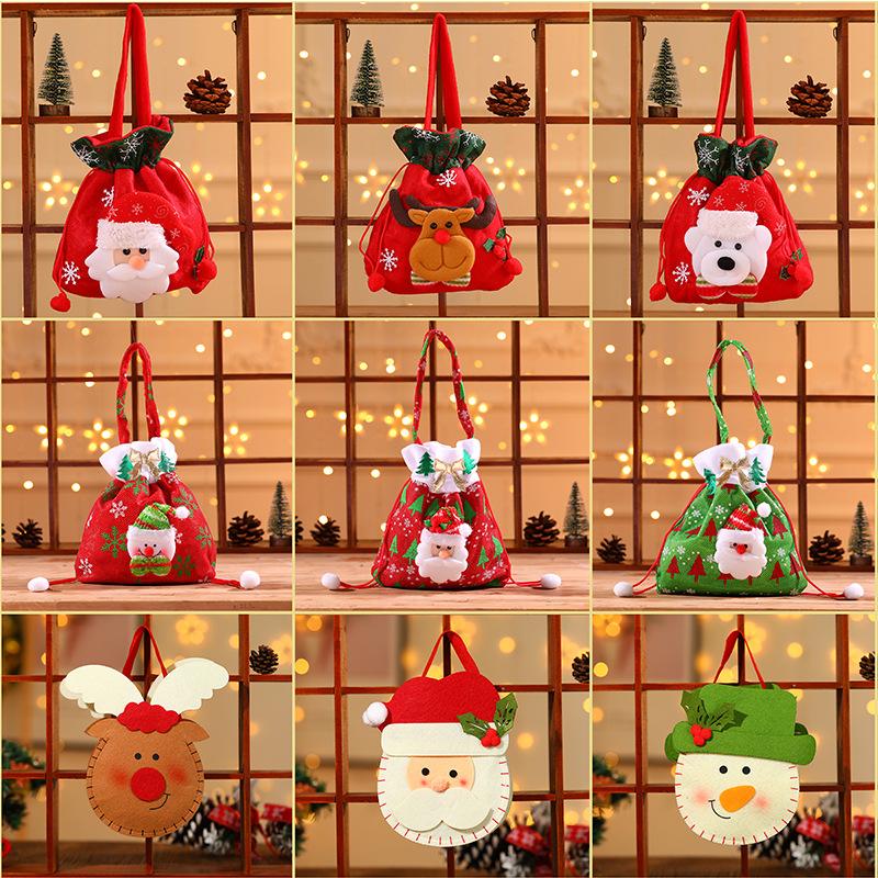 christmas closing gift bag wedding stickers flower handbag candy bag cartoon children's handbag apple bag gift bag