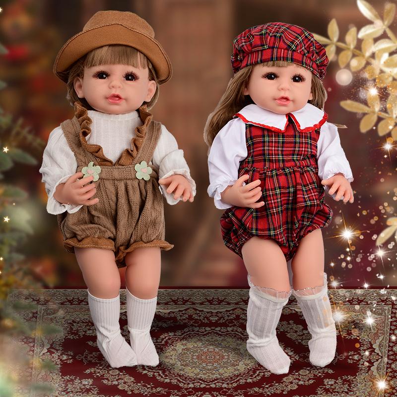 cross-border new arrival reborn doll full vinyl 55cm doll doll puppet girl simulation baby wholesale