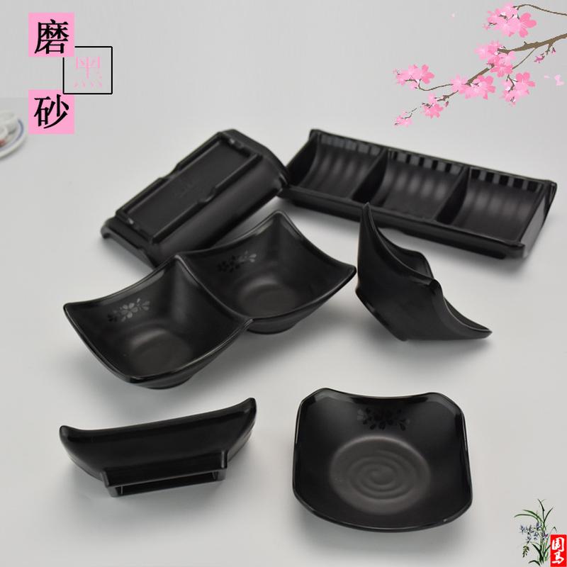 melamine tableware black frosted small condiment dish seasoning sauce dish snack dish Application Scenario