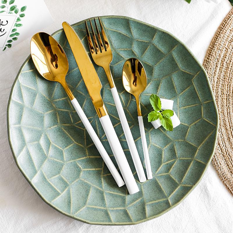 304 Stainless Steel Western Tableware Modern Minimalist Hotel Household Main Meal Knife, Fork And Spoon Coffee Spoon Factory Wholesale Spot full figure