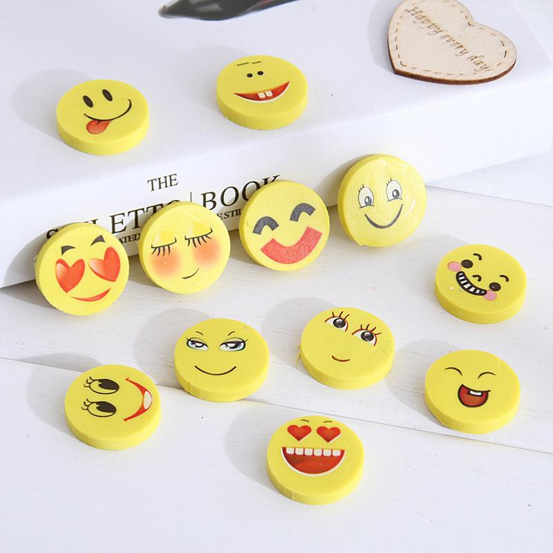 factory wholesale new creative cartoon expression eraser children student studying stationery gift prizes eraser