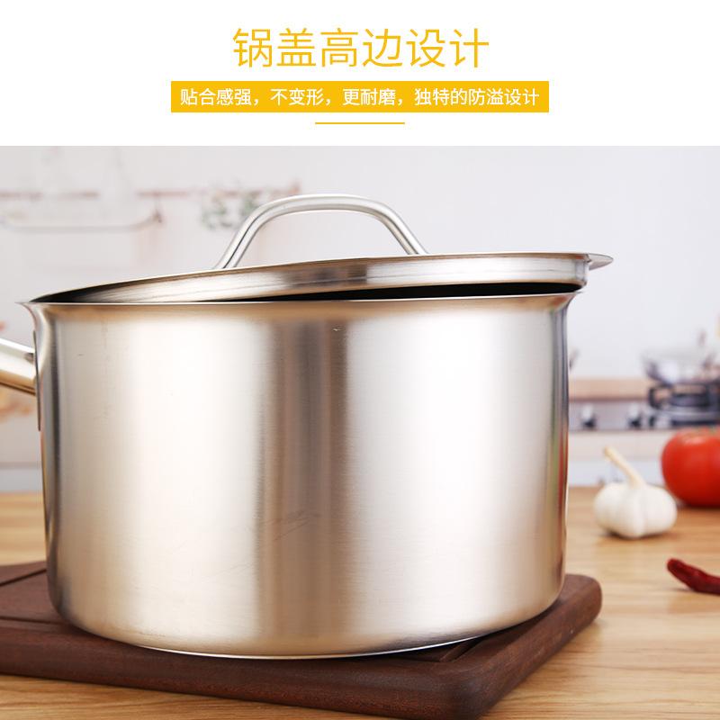 stainless steel thick composite bottom single handle juice pot thick bottom milk pot baking cooking pot household small soup pot induction cooker Application Scenario