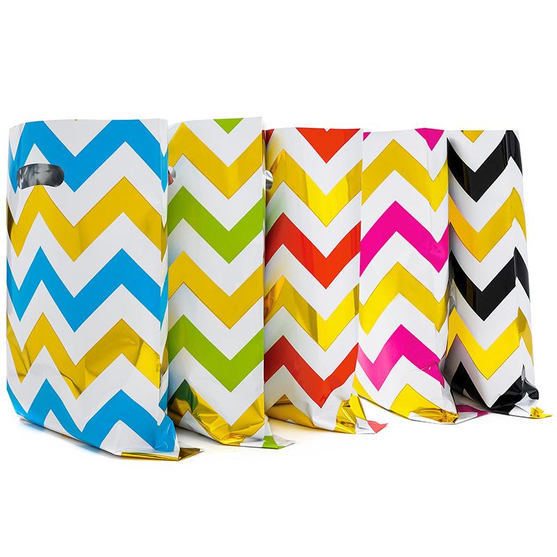 festival aluminum film bag colorful wave gift bag candy bag birthday party gift bag in stock