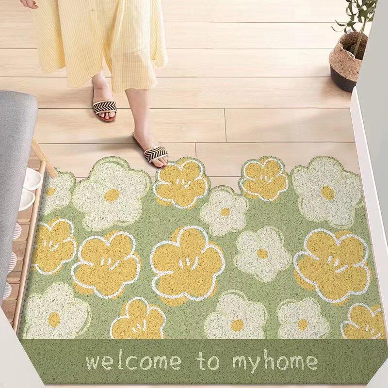 pvc loop floor mat fresh ins style special-shaped mat thickened non-slip entrance door carpet mat cutting mat