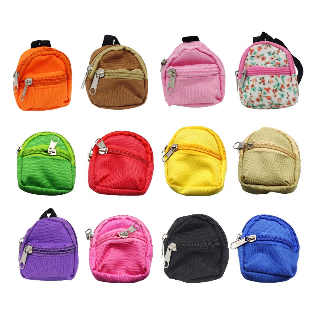 labubu automobiles curtain cloth 6 points bjd doll blythe double layer zipper schoolbag doll coin purse backpack