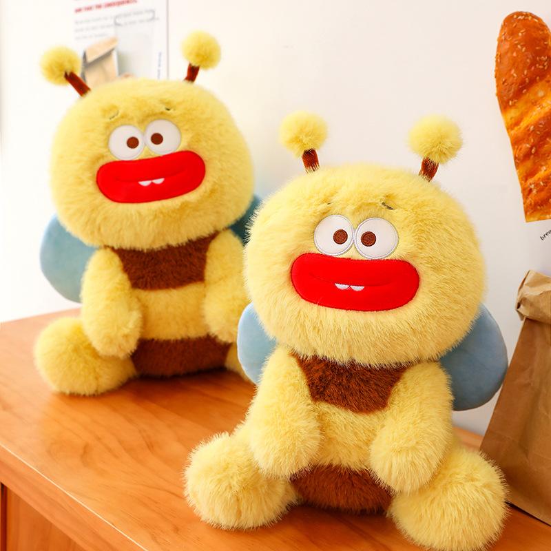 cross-border funny sausage mouth bee ugly and cute ragdoll valentine's day birthday gift bumblebee doll children's gift