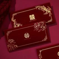 red envelope for wedding 2024 new velvet thousand yuan large red pocket for lucky money high-end gift for wedding change