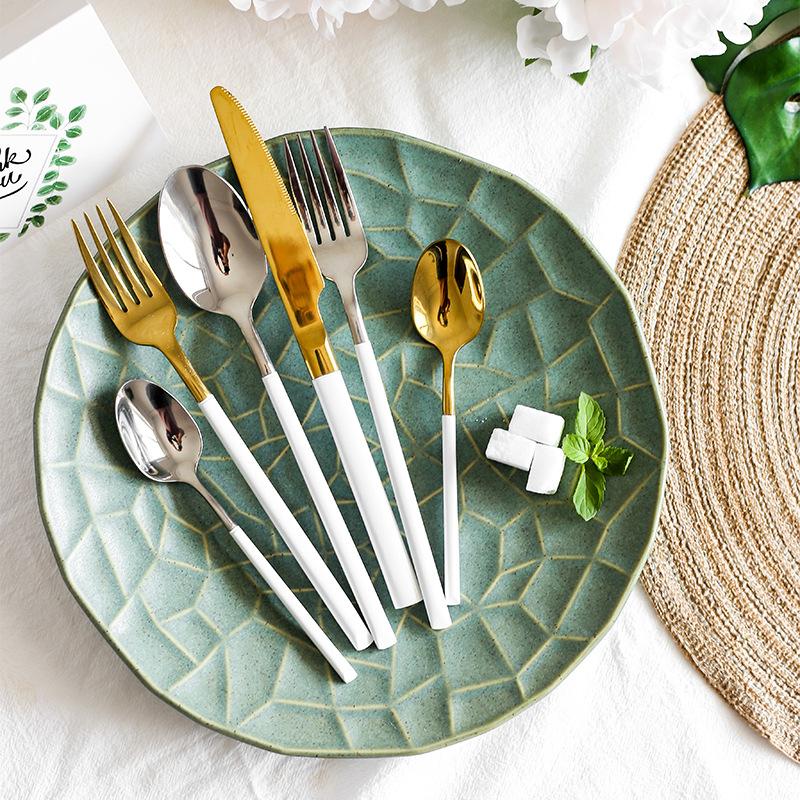 304 Stainless Steel Western Tableware Modern Minimalist Hotel Household Main Meal Knife, Fork And Spoon Coffee Spoon Factory Wholesale Spot Specification drawing