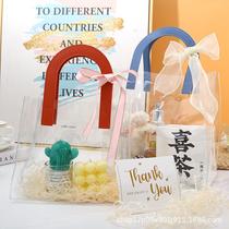 wholesale gift box handbag products candy gift hand bag hand gift plastic bag bouquet transparent bag