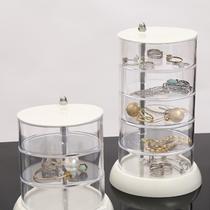 Transparent Rotating Multilayer Jewelry Storage Box Creative Ring Earrings Jewelry Box Barrettes Hair Ring Children's Jewelry Box