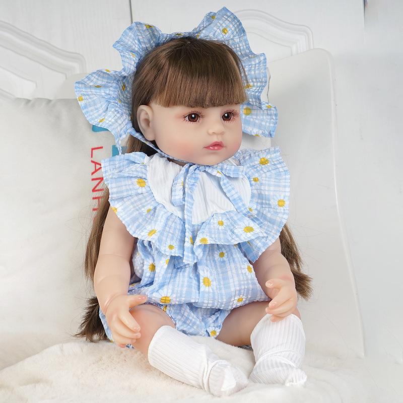 new girl toy reborn doll simulation baby soft rubber doll large doll cross-border e-commerce wholesale