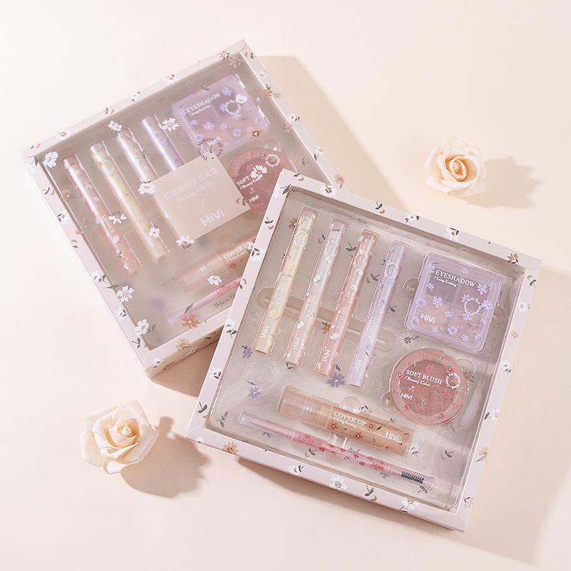 Flower Language Light Time Makeup Set Lipstick Eye Shadow Eyebrow Pencil Cosmetics Full Set Valentine's Day Birthday Gift